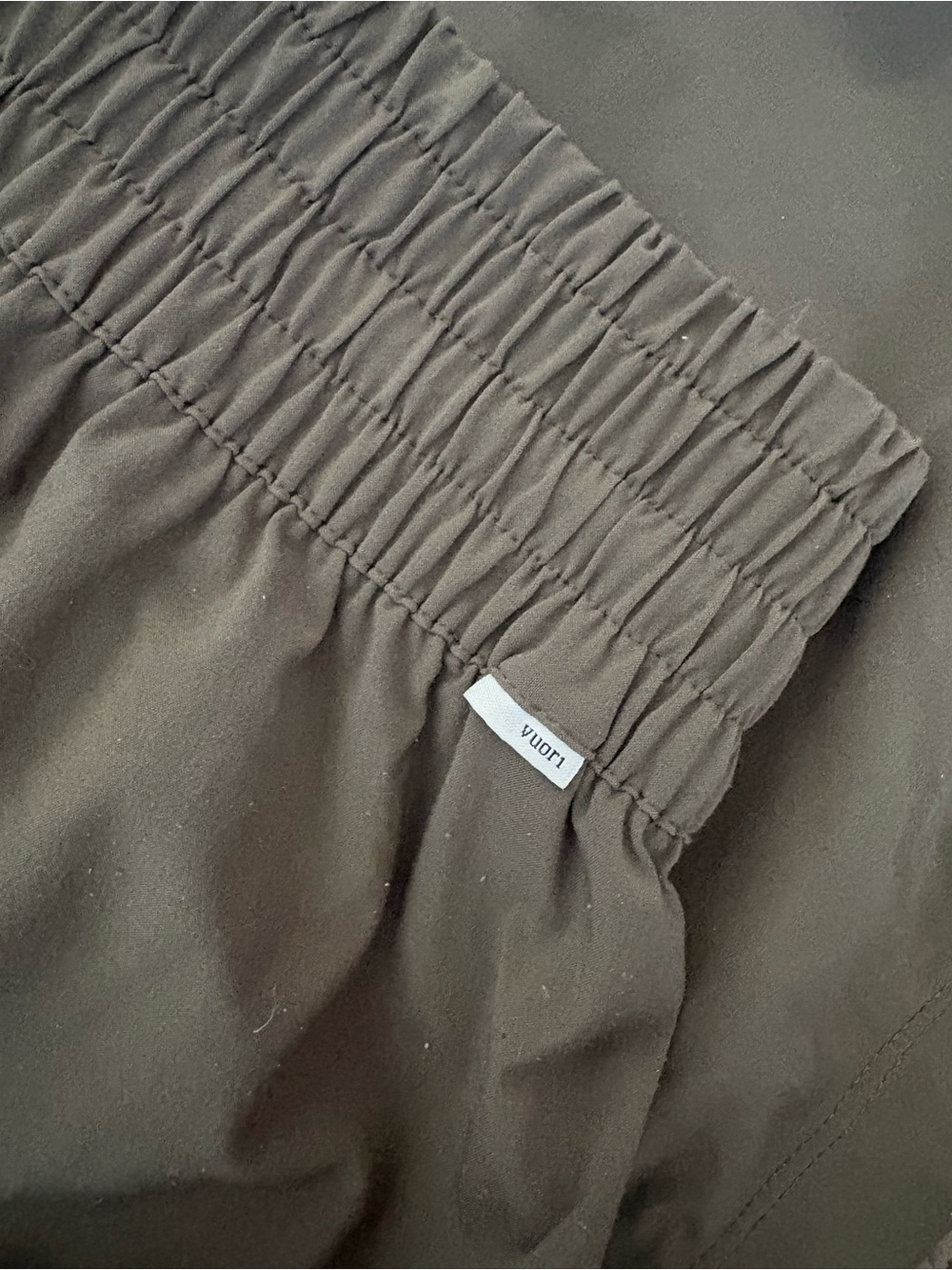 Vuori Women's Athletic Shorts in Black and Olive - Picture 2 of 2